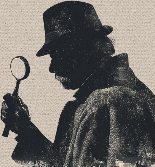 Ilustração de um detetive